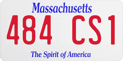 MA license plate 484CS1