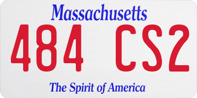 MA license plate 484CS2