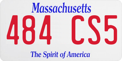 MA license plate 484CS5