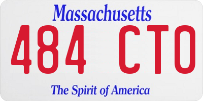 MA license plate 484CT0
