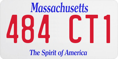 MA license plate 484CT1