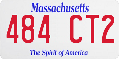 MA license plate 484CT2