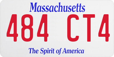 MA license plate 484CT4