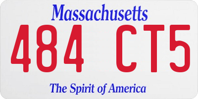 MA license plate 484CT5