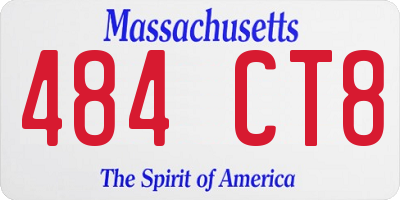 MA license plate 484CT8