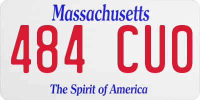 MA license plate 484CU0
