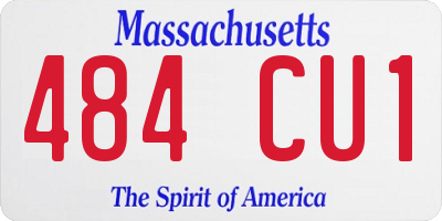 MA license plate 484CU1