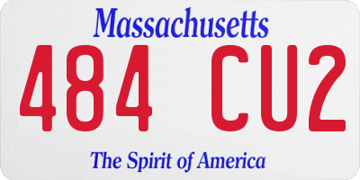 MA license plate 484CU2