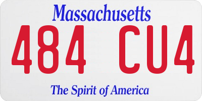 MA license plate 484CU4