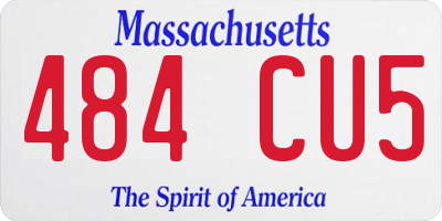 MA license plate 484CU5