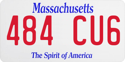 MA license plate 484CU6