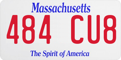 MA license plate 484CU8