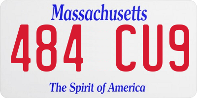 MA license plate 484CU9