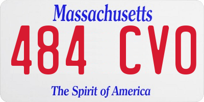 MA license plate 484CV0