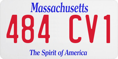 MA license plate 484CV1