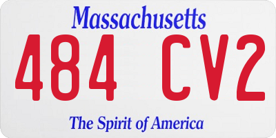 MA license plate 484CV2
