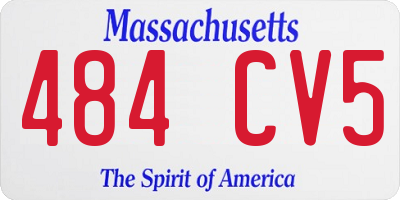MA license plate 484CV5