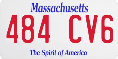 MA license plate 484CV6