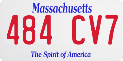 MA license plate 484CV7