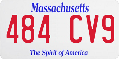 MA license plate 484CV9