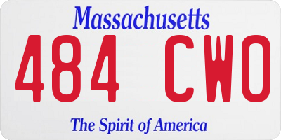 MA license plate 484CW0