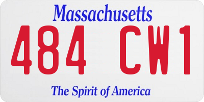 MA license plate 484CW1