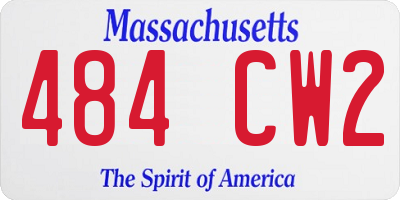 MA license plate 484CW2