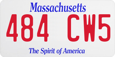 MA license plate 484CW5