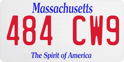 MA license plate 484CW9
