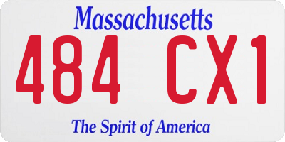 MA license plate 484CX1