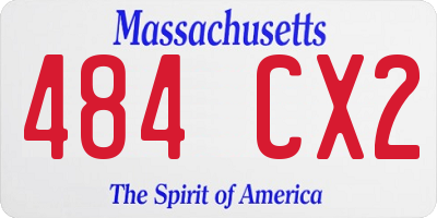 MA license plate 484CX2