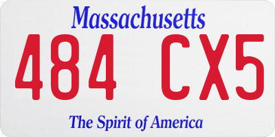 MA license plate 484CX5