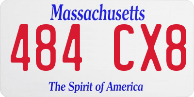MA license plate 484CX8