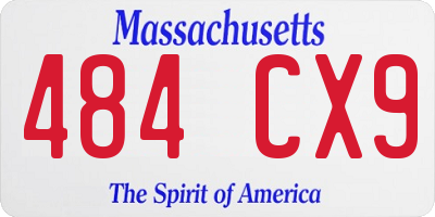 MA license plate 484CX9