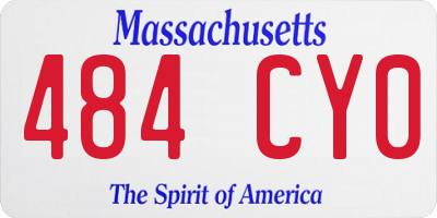 MA license plate 484CY0