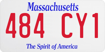 MA license plate 484CY1
