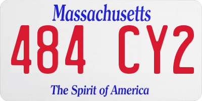 MA license plate 484CY2