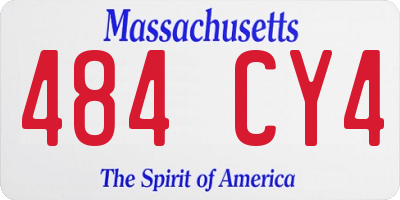 MA license plate 484CY4