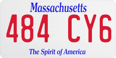 MA license plate 484CY6