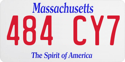 MA license plate 484CY7