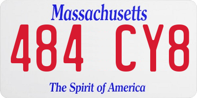MA license plate 484CY8