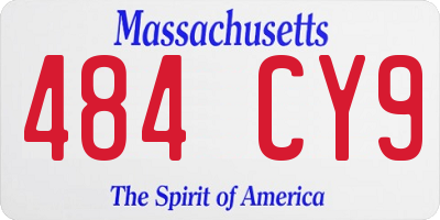 MA license plate 484CY9