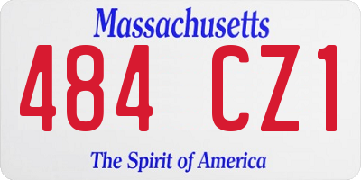MA license plate 484CZ1