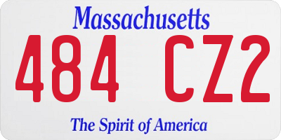 MA license plate 484CZ2
