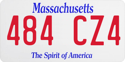 MA license plate 484CZ4