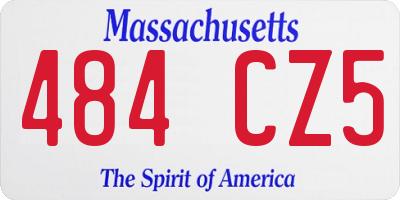 MA license plate 484CZ5