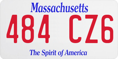 MA license plate 484CZ6