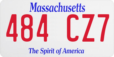 MA license plate 484CZ7