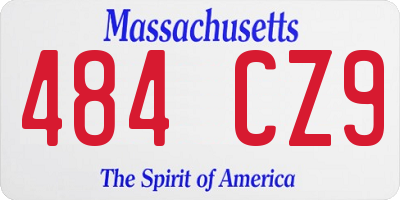 MA license plate 484CZ9
