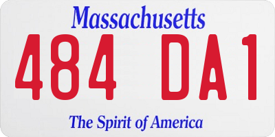 MA license plate 484DA1